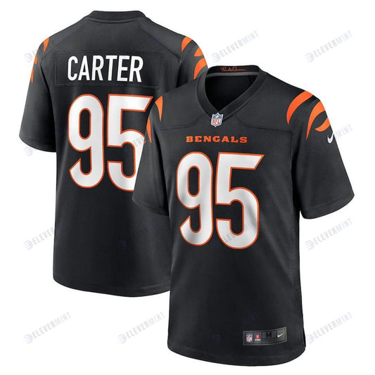 Zach Carter 95 Cincinnati Bengals Game Player Jersey - Black