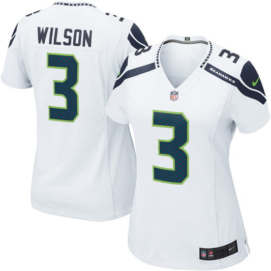 Women's Seattle Seahawks Russell Wilson Game Jersey White