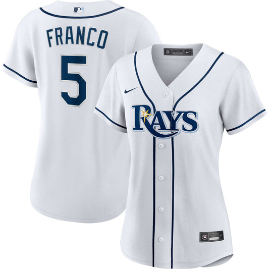 Women's Tampa Bay Rays Wander Franco Cool Base Replica Home Jersey - White