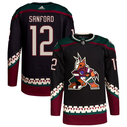 Zach Sanford Arizona Coyotes adidas Home Primegreen Authentic Pro Jersey - Black