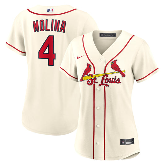 Women's Yadier Molina Nike Cardinals Alternate Replica Jersey - White