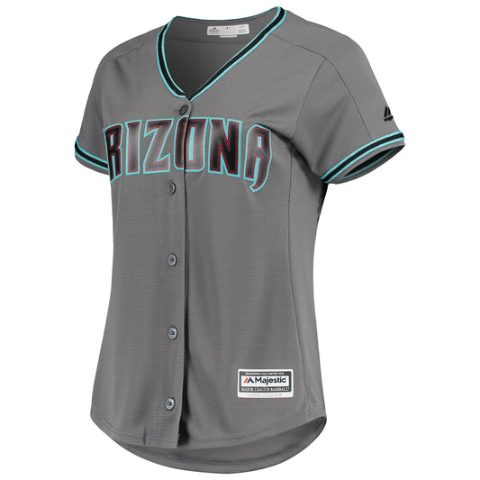 Women's  Majestic Diamondbacks Alternate Official Team Jersey - Grey