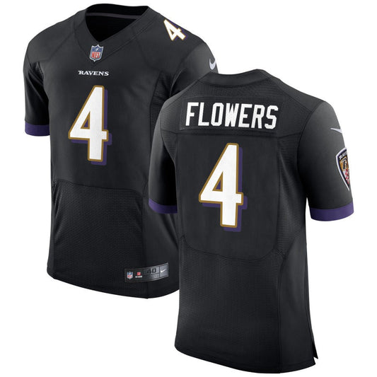 Zay Flowers Baltimore Ravens Nike Speed Machine Elite Jersey - Black