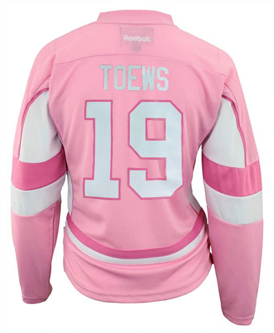 Youth Girls Jonathan Toews Chicago Blackhawks Pink Replica Player Jersey