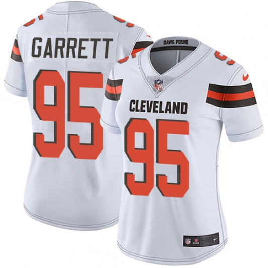 Women's Cleveland Browns Myles Garrett Limited Player Jersey White