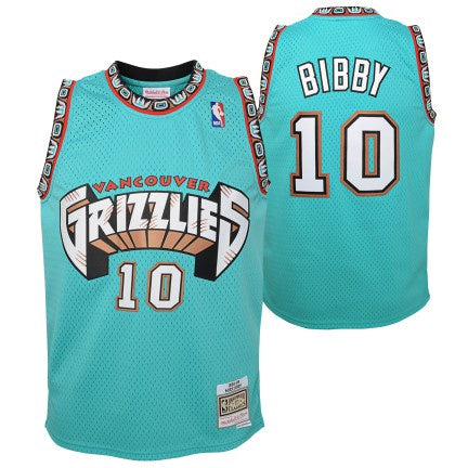 Youth Vancouver Grizzlies Mike Bibby Mitchell & Ness Teal 1998-99 Hardwood Classics Swingman Jersey